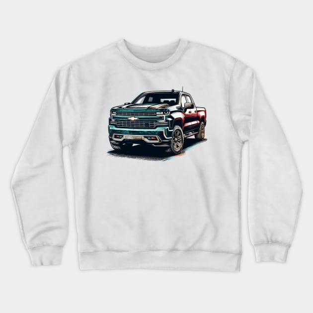 Chevrolet Silverado Crewneck Sweatshirt by Vehicles-Art